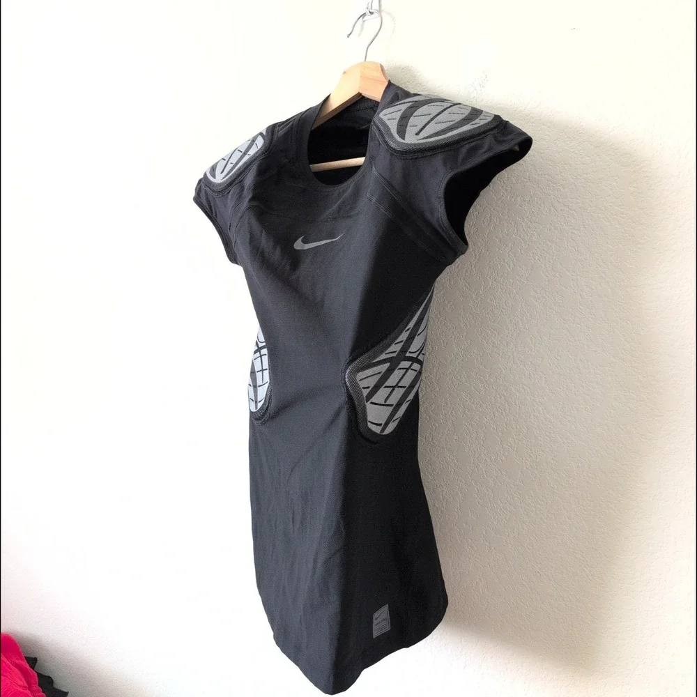 Nike Pro Hyperstrong Mens Padded Football Compression Shirt Black 838431-010 M